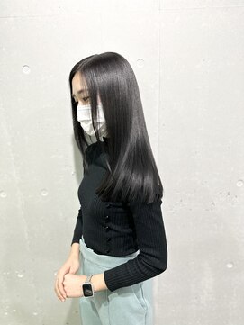 キュア 表参道(CURE) 黒髪/グレージュカラー/ココアベージュ/ヘルシーロング[表参道]