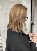 30代40代50代/ボブ/脱白髪染めハイライト