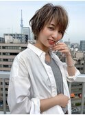イメチェン/似合わせカット/フルバング/レッドブラウン/錦糸町