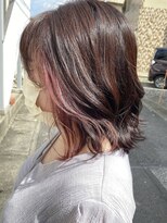 フラバー(flover)&nbsp;ブリーチ１回~インナーカシスピンク　20代30代40代【miyabi】