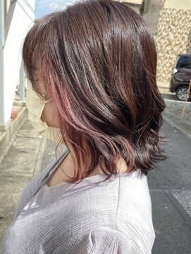 フラバー(flover) ブリーチ1回~インナーカシスピンク 20代30代40代【miyabi】