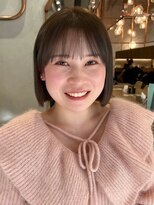 ロンド エスポワール 錦糸町(Lond espoir)&nbsp;ピンクブラウン美髪切りっぱなしボブ【ボブ/縮毛矯正/北澤華】