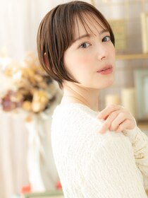 カバーヘア ブリス 戸田公園西口店(COVER HAIR bliss) シールスルーバングミニボブショートa戸田公園20代30代40代