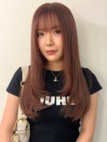 シーン(SCENE)&nbsp;レイヤーカット　ロング　ベージュカラー　韓国風【天神/今泉】