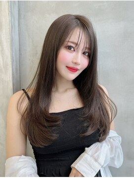 プアメリア 名古屋(Puamelia) 縮毛矯正髪質改善切りっぱなしレイヤーイヤリングカラー白髪染め