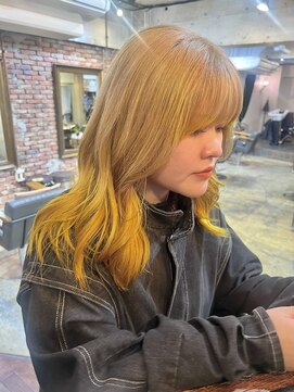 アンリ(Henri) 【かしむら】ブリーチ/ブリーチカラー/ケアブリーチ/暖色カラー