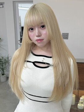 リヴ ウメダ(LIV umeda) ホワイトブロンド/ケアブリーチ/トリプルカラー/梅田/姫カット