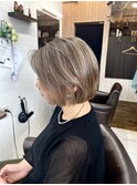 海外風ハイライトで白髪活かし