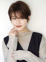 コンティロミー(CONTI ROMMY.) 大人ガーリー☆小顔フェザーショート☆髪質改善マロンベージュ☆