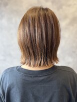 ザ ラブズ ラフズ ヘアー 本店(the loves laughs hair) 切りっぱなしボブ/オリーブブラウン/透明感カラー