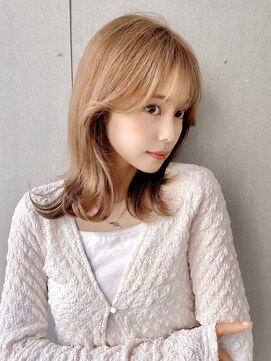 ジーナ 名駅(XENA.) ハッシュボブ/ナチュラルブラウン/ラウンドバング/髪質改善★120