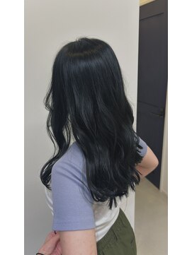 ブルーブラック/暗髪/透明感カラー/艶髪