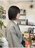 切りっぱなしボブ
