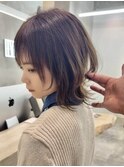 ふんわり丸みシルエットの小顔ショートウルフ　ネオウルフ