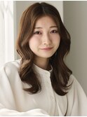 ふんわりくびれロング × ショコラベージュ
