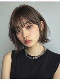 ボブレイヤーカット髪質改善ショートボブグレージュミニボブ韓国