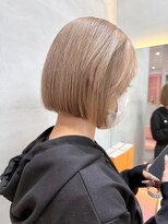 ロンドポレール 北千住(Lond polaire) ラテグレージュ顔周りレイヤーボブ韓国巻き結べるレイヤーカット