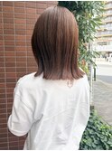 〈浅草美容室〉外ハネボブ×オレンジブラウン