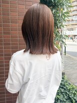 ヒントステーション(HINTSTATION) 〈浅草美容室〉外ハネボブ×オレンジブラウン