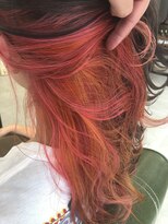ヘアーアンドビューティーザ エフ(Hair Beauty the F)&nbsp;インナーカラー＿ピンク＿オレンジ＿ケアブリーチ＿０６
