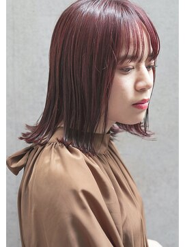 レジュアル(RESSUAL) シースルバング  ピンクブラウン ピンクベージュ ハイライト