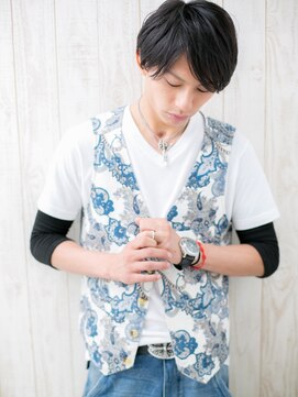 モッズヘアメン 名護大東店(mod's hair men) ≪mod's men≫”重軽”七三分け黒髪ニュアンスマッシュc