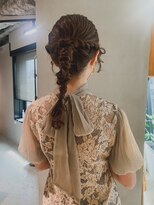 ネイビー(nvy)&nbsp;首元すっきりな編みおろし