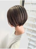 ミニボブミルクティーベージュ_ハイライトカラーY33