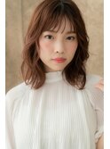 カーキベージュくせ毛風フレンチカジュアルY川口20代30代40代