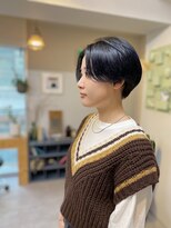 アンドチル 渋谷(AND CHILL)&nbsp;ハンサムショート/ネイビーブルー/センターパート 渋谷