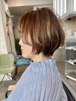 ゼスト クレス(ZEST Cres)&nbsp;【cres奈佳子】べージュ×ショートボブ