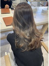 アクト 十条店(ACT) ブリーチなしダブルカラーでつくるオリーブグレージュ