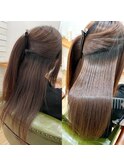 シフォンベージュ/髪質改善/縮毛矯正/結城/小山/アイスラテ