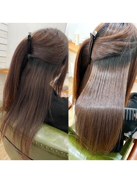 グリーンルームセカンド 結城店(GREEN ROOM. 2nd) シフォンベージュ/髪質改善/縮毛矯正/結城/小山/アイスラテ