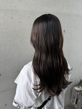 アチーブ ヘア デザイン(achieve hair design) 暗髪☆大人可愛いなみなみウェーブロングブルーブラックツヤツヤ