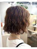 プードルパーマスパイラルパーマボブパーマウェーブ奥東 巧真