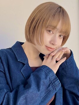 ガーデン 銀座(GARDEN) 前上がりボブ/顔まわり/ボブ/ベージュカラー/イメチェン