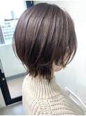 ショートカットレイヤーカット暗めカラー外ハネショートレイヤー