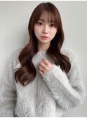 大人可愛い20代30代40代小顔ウルフレイヤーボブ丸み韓国ロング