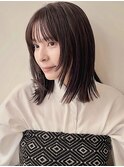 顔まわりレイヤー/こなれミディ/イメチェン/髪質改善/ツヤカラー