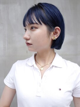 オーオシカシカスペース(OOO YY Space) ブルーボブ/ネイビーカラー