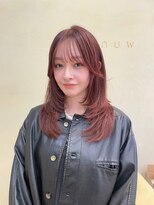 スニュウ(snuw)&nbsp;【snuw mina】レイヤーカット/顔まわりカット/ワインレッド