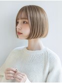 ミニボブ/ベージュ/10代20代30代