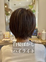 コノアラボ 守谷店(Conoah labo) くびれヘア/アプリコットオレンジ/ハイライトカラー/守谷/白髪