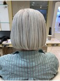 50代60代70代80代ナチュラルボブグレイヘアボリューム絶壁補正