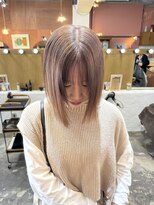 チャプター 問屋町(chapter)&nbsp;ケアブリーチミルクティーベージュタッセルボブ韓国ヘイリーボブ