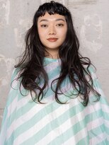 くらげ美容院 武蔵小杉&nbsp;おしゃれパーマ×ぱっつん前髪《ツヤカール》20代30代40代