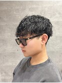 波巻きパーマ