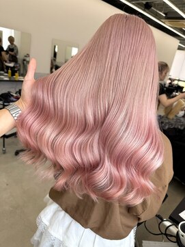 リノート バイ エゴル 太田川(Linoet by ENGOL) 新美蓮/ピンク/ピンクベージュ/ハイトーン/ブリーチ