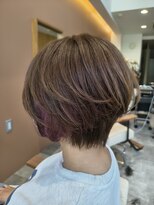 リアン(Lien)&nbsp;ショート×インナーカラーピンク×アッシュベージュカラー